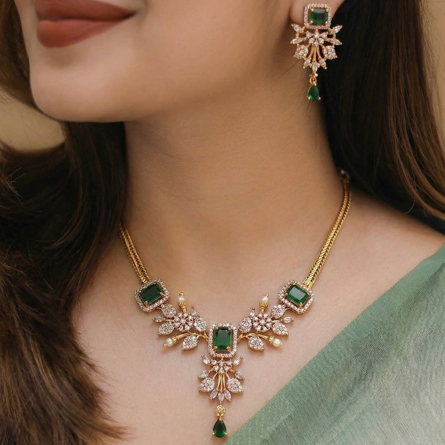 Emerald Bloom AD Necklace