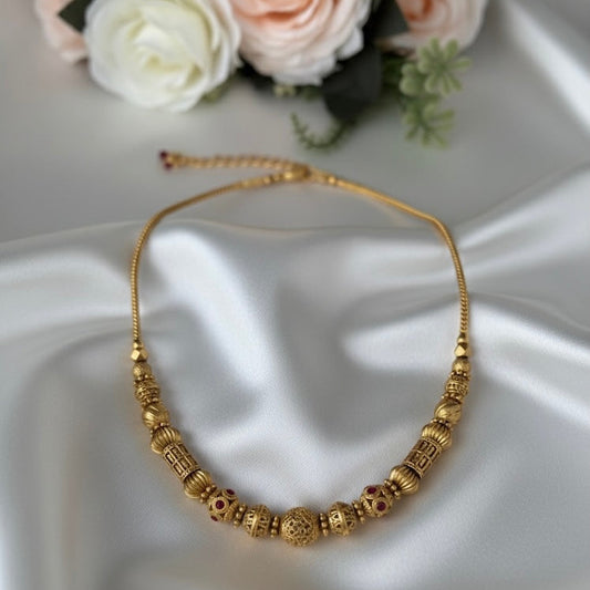 Alankrutha Gold Bead Necklace
