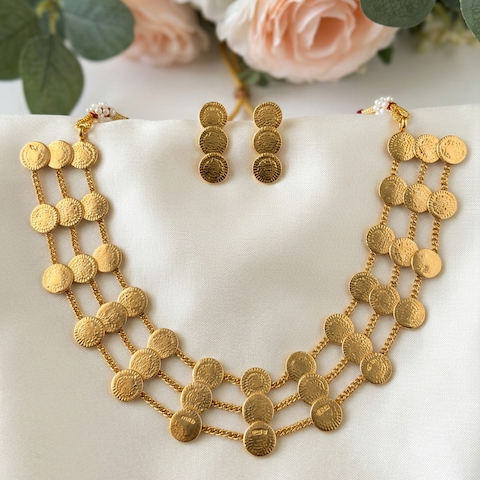 Layered Lakshmi Kasu Mala