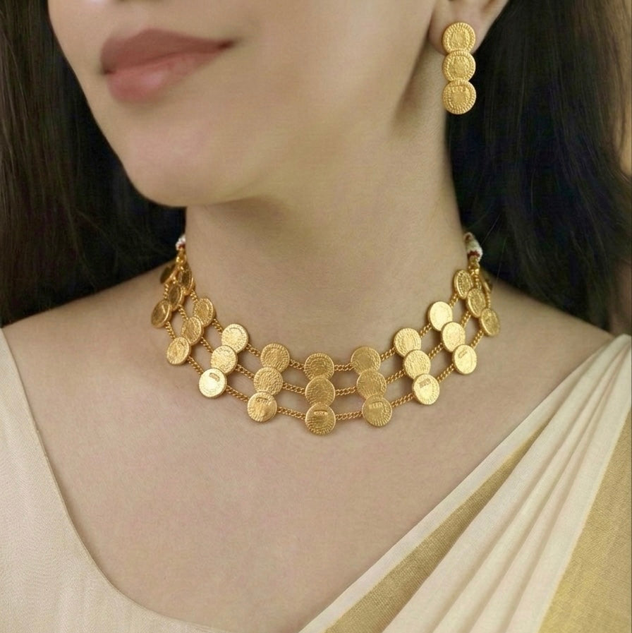 Layered Lakshmi Kasu Mala