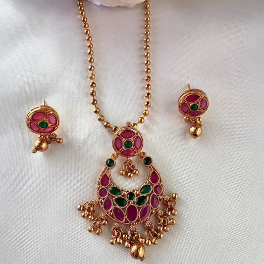 Mayura Ruby & Emerald Necklace