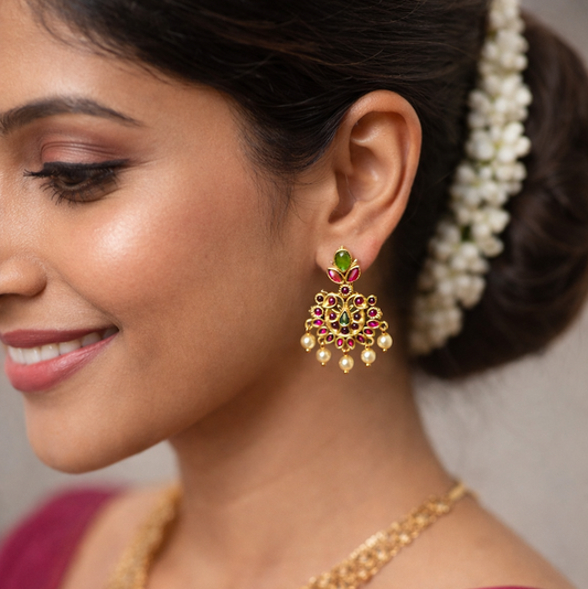 Regal Kemp Floral Chandbali