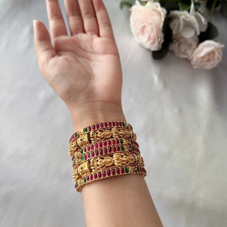 Divine Lakshmi Kemp Bangles (3pcs)