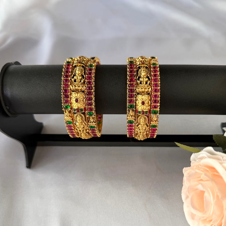 Divine Lakshmi Kemp Bangles (3pcs)