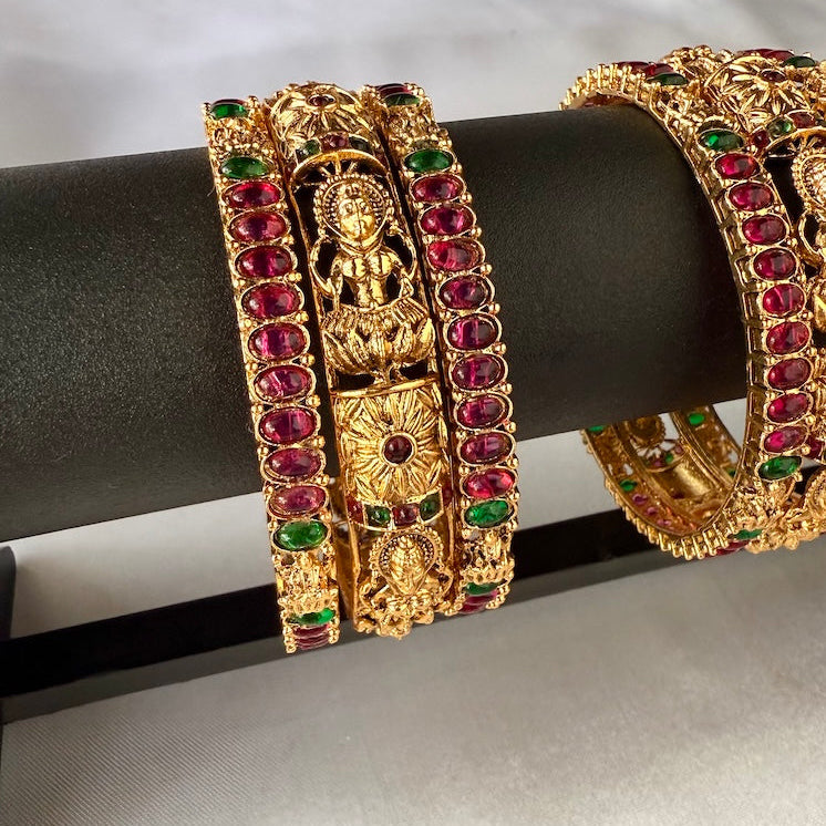 Divine Lakshmi Kemp Bangles (3pcs)