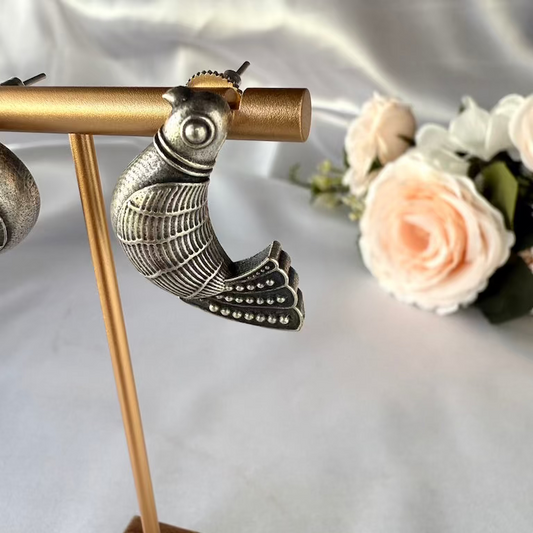 Oxidised Songbirds Studs