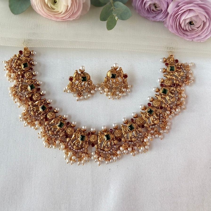 Gajamukhi Necklace Set
