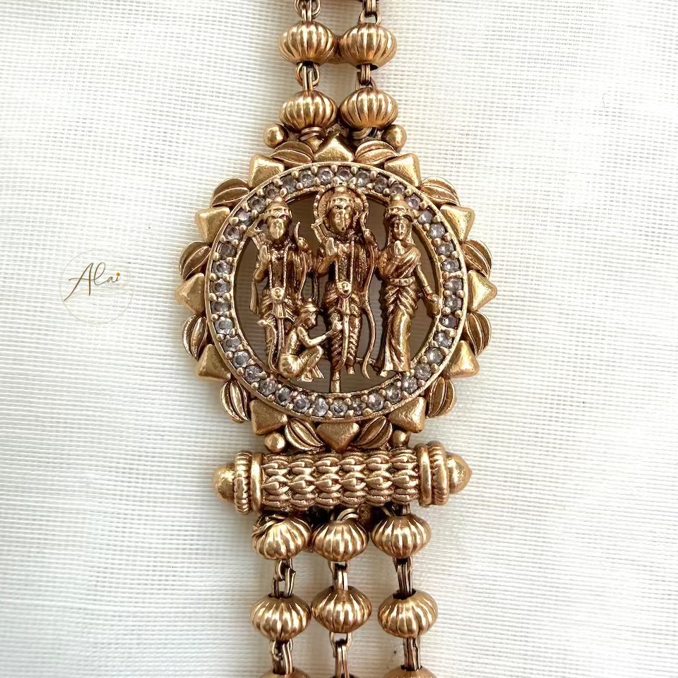 Ramayana 3 Line Beaded Haaram