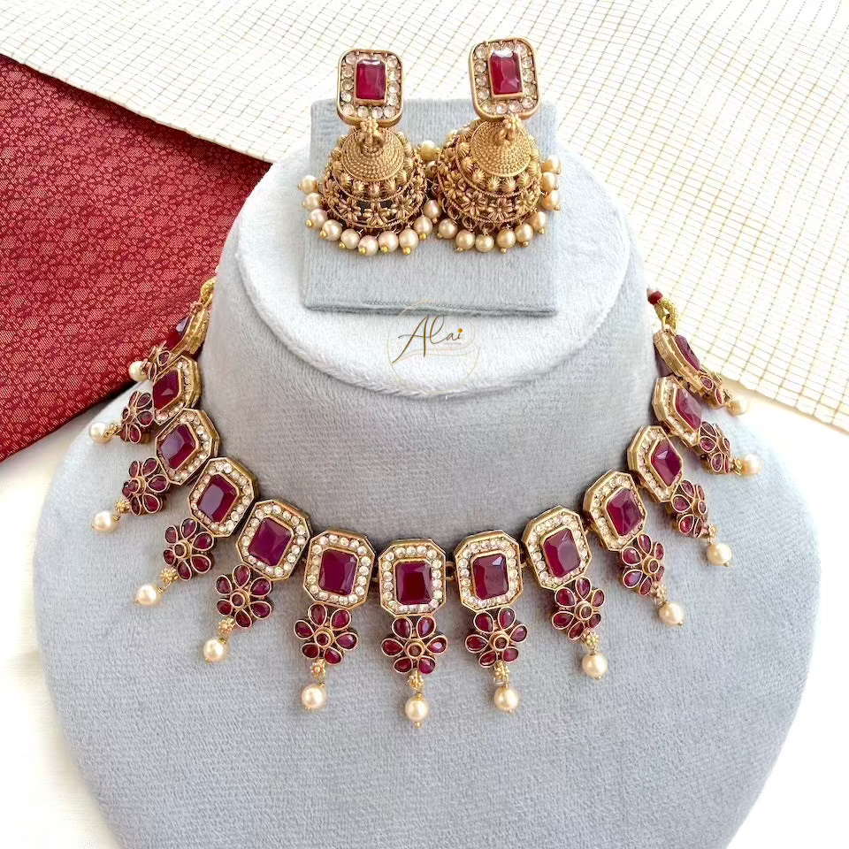 Ruby Bloom Necklace