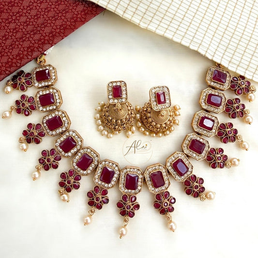 Ruby Bloom Necklace