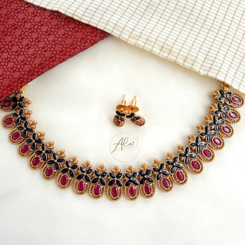 Indigo Petal Necklace
