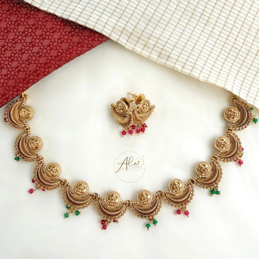 Lakshmi Crescent Necklace