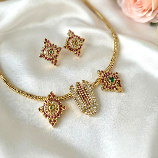 Shrivenkatesha Temple Choker Set