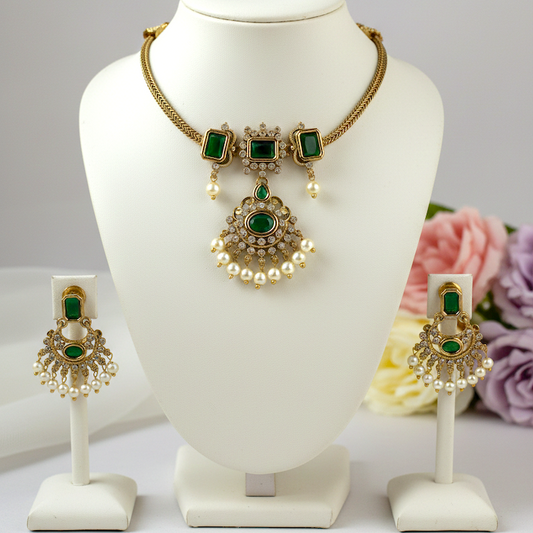 Emerald Chandrika Choker