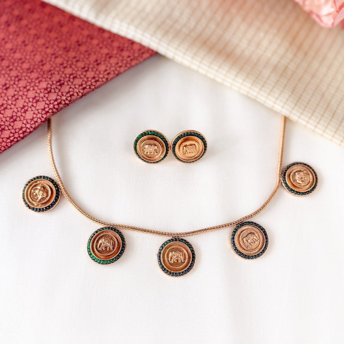 5 Coin Airavat Necklace