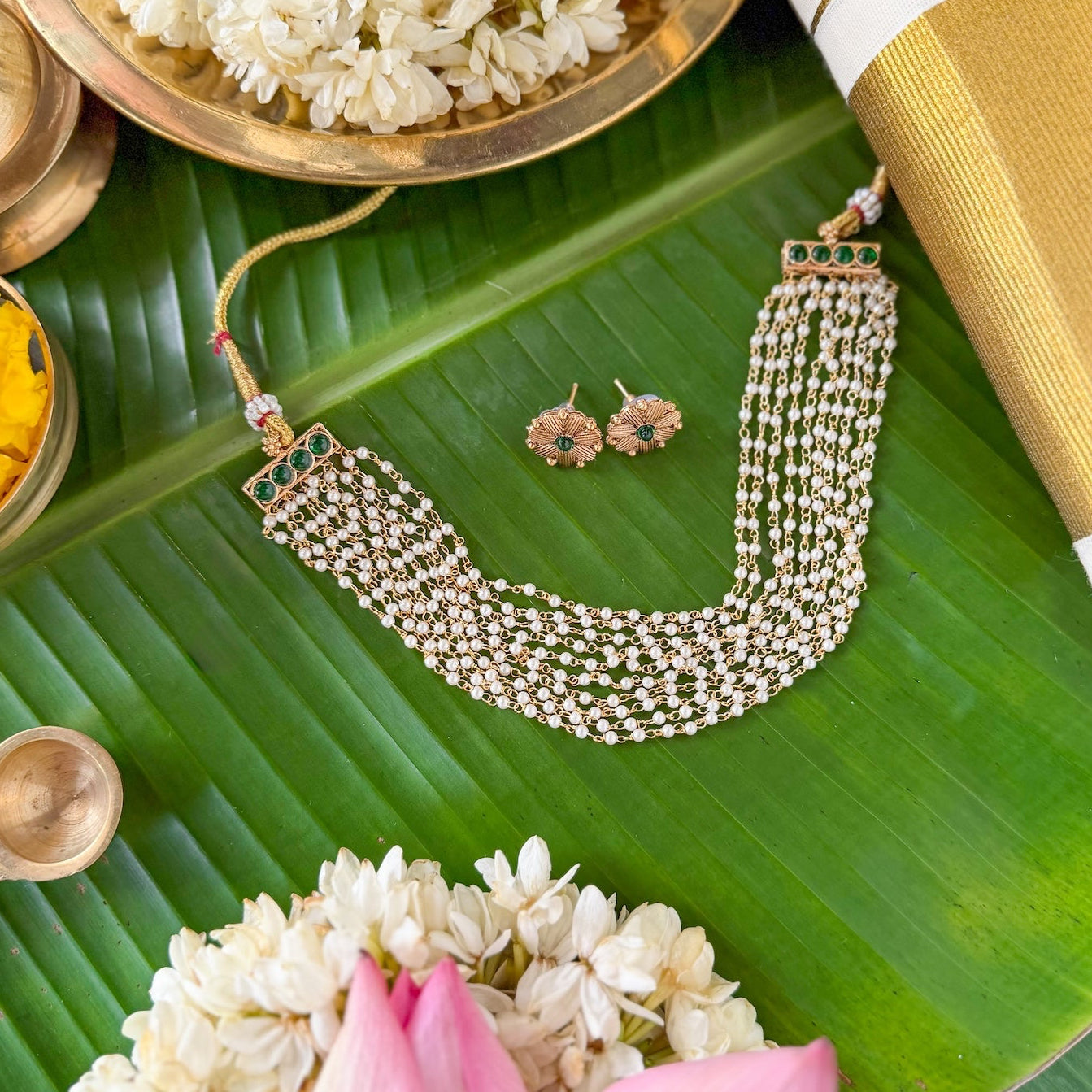 10 Layer Pearl Necklace