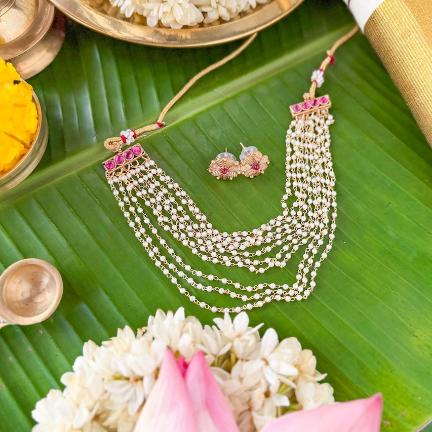 10 Layer Pearl Necklace