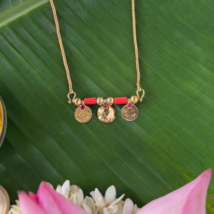 Traditional Mangalsutra - Red Bead