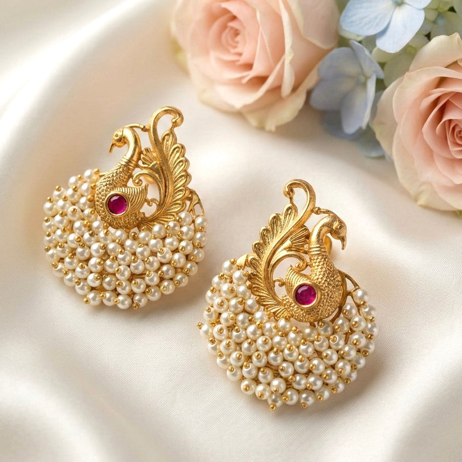 Mayuri Antique Temple Studs