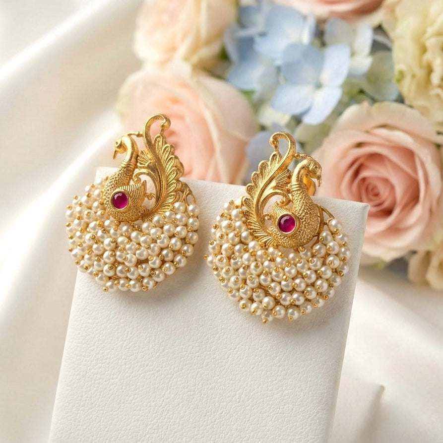 Mayuri Antique Temple Studs