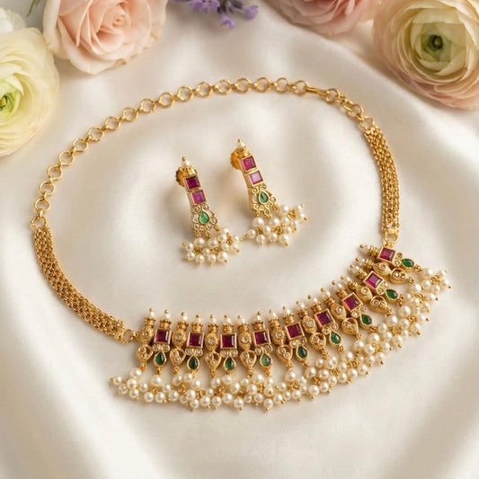 Varnika Ruby Choker Set