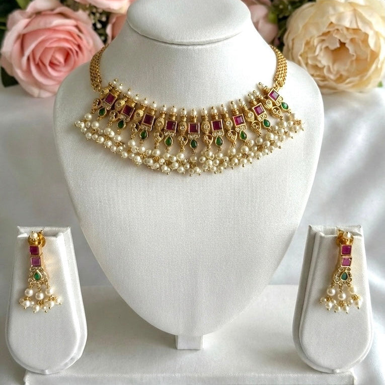 Varnika Ruby Choker Set
