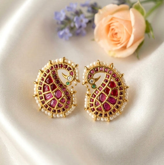 Raga Mayura Studs Pink