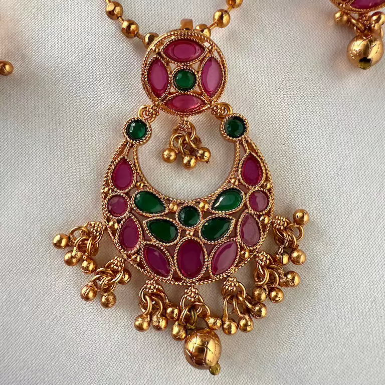 Mayura Ruby & Emerald Necklace
